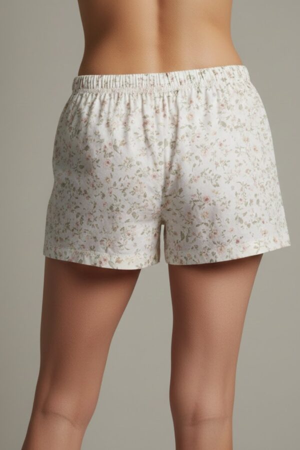 Women’s Boxer Shorts – Soft Floral Print Back