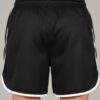 Champion Style Mesh Shorts – Black With White Trim Back