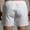 Cotton Boxer Shorts – Classic White With Texture Back