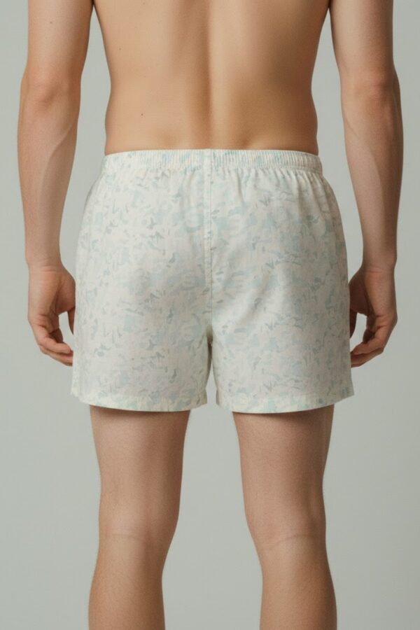 Cotton Boxer Shorts – Light Printed Pattern Back