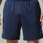 Men’s Mesh Shorts – Navy Blue Performance Fit