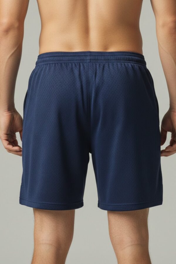 Men’s Mesh Shorts – Navy Blue Performance Fit Back