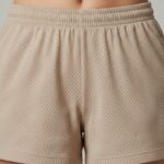 Streetwear Mesh Shorts – Neutral Sand Tone