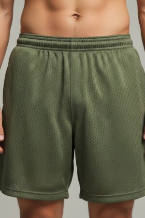 Stussy Style Mesh Shorts – Olive Green