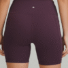 Women’s Compression Shorts – Deep Plum Fit Back