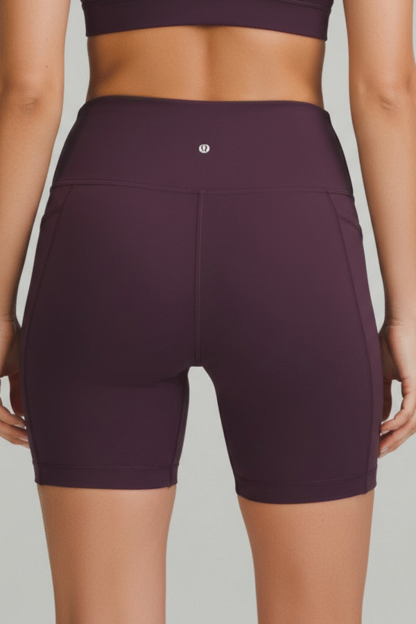 Women’s Compression Shorts – Deep Plum Fit Back