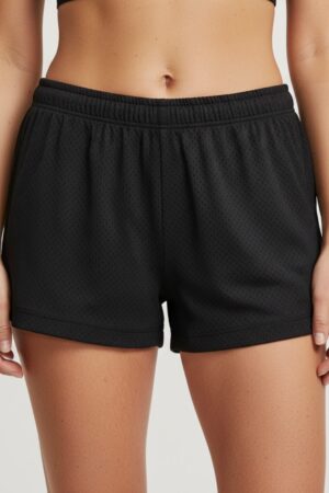 Women’s Mesh Shorts – Black Fitness Mesh