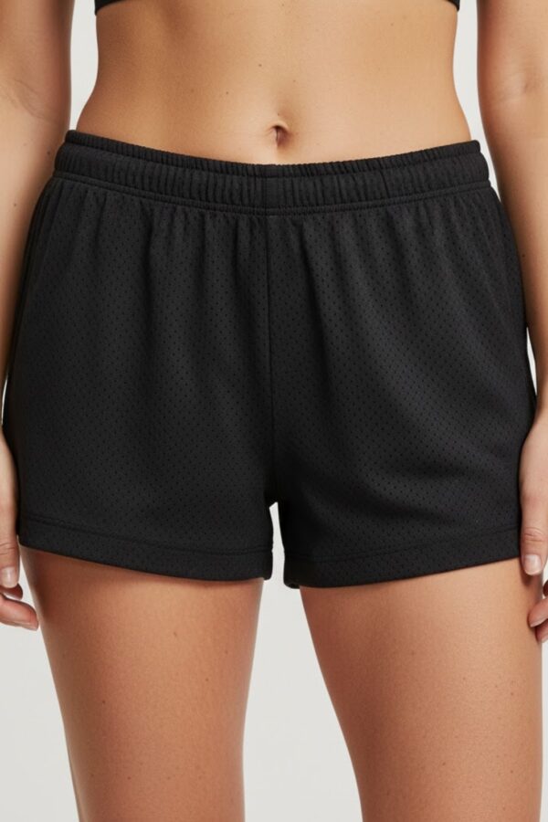 Women’s Mesh Shorts – Black Fitness Mesh